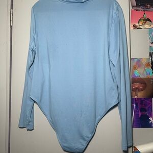 Light Blue Long Sleeve Bodysuit